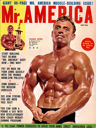 Чак Сайпс, Chuck Sipes, Обложка журнала Mr America №12, май 1962 года