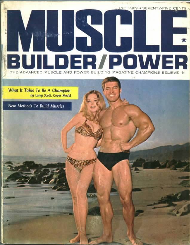 Ларри Скотт, Larry Scott, Обложка журнала Muscle Builder №8, июль 1969 года
