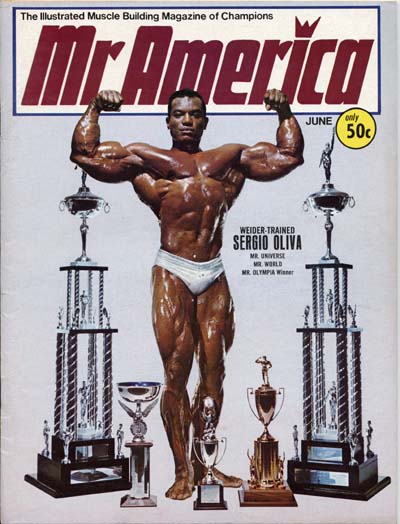 Сержио Олива, Sergio Oliva, Обложка журнала Mr America №1, июнь 1968 года