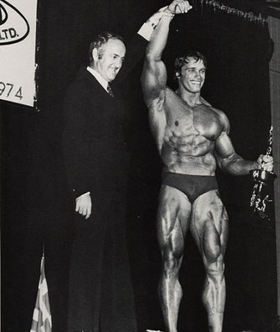 Арнольд Шварценеггер, Arnold Schwarzenegger на турнире Мистер Олимпия 1974