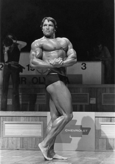 Арнольд Шварценеггер, Arnold Schwarzenegger на турнире Мистер Олимпия 1975