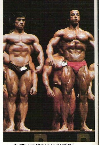 Денни Падилла, Danny Padilla на турнире Мистер Олимпия 1981 вместе с Крис Дикерсон