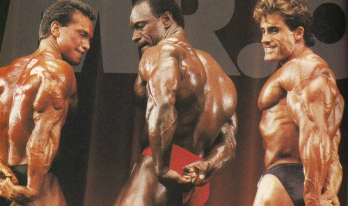 Ли Хейни, Lee Haney на турнире Мистер Олимпия 1990 вместе с Рич Гаспари, Францис Бенфатто