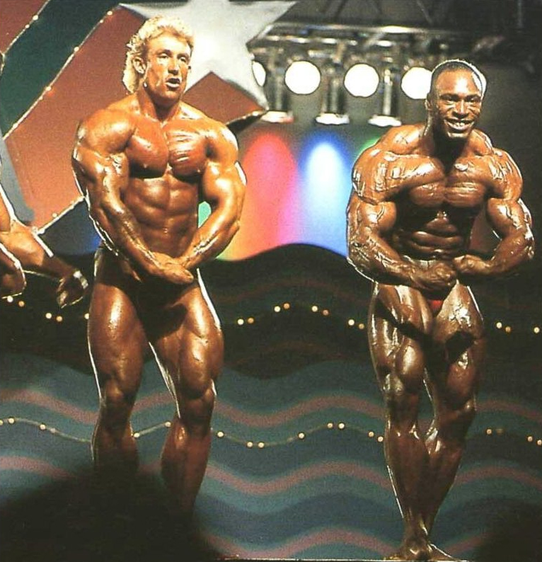 Ли Хейни, Lee Haney на турнире Мистер Олимпия 1991 вместе с Дориан Ятс