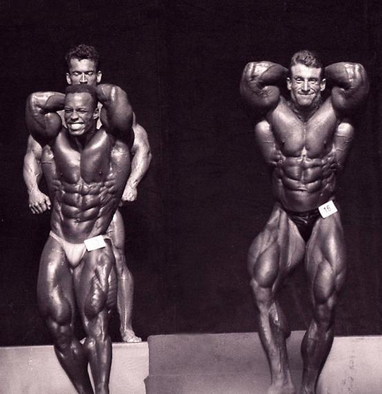 Дориан Ятс, Dorian Yates на турнире Мистер Олимпия 1993 вместе с Ли Лабрада, Шон Рэй