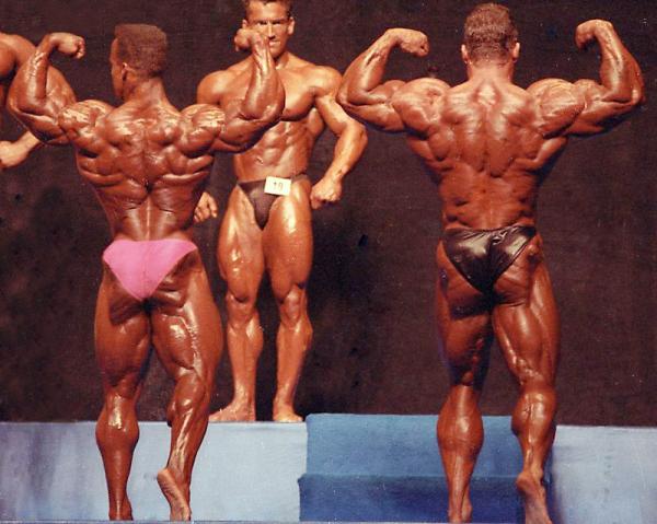 Дориан Ятс, Dorian Yates на турнире Мистер Олимпия 1993 вместе с Шон Рэй, Ли Лабрада