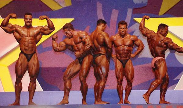 Шон Рэй, Shawn Ray на турнире Мистер Олимпия 1993 вместе с Пол Диллет, Дориан Ятс, Кевин Леврон, Ли Лабрада