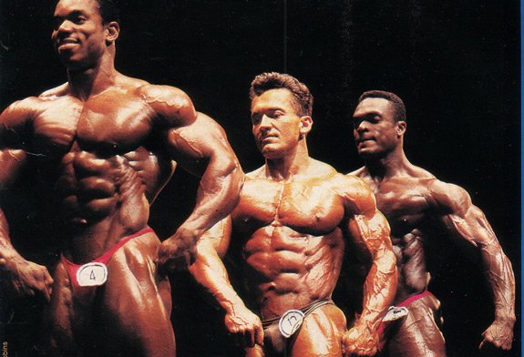 Флекс Уиллер, Flex Wheeler на турнире Мистер Олимпия 1993 вместе с Ли Лабрада, Джей Джей Марш