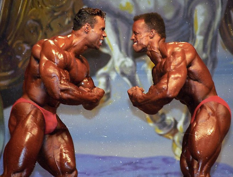Шон Рэй, Shawn Ray на турнире Мистер Олимпия 1994 вместе с Кевин Леврон