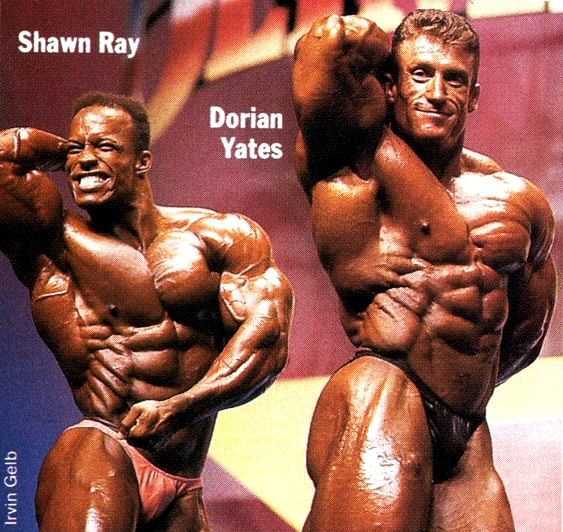 Шон Рэй, Shawn Ray на турнире Мистер Олимпия 1994 вместе с Дориан Ятс