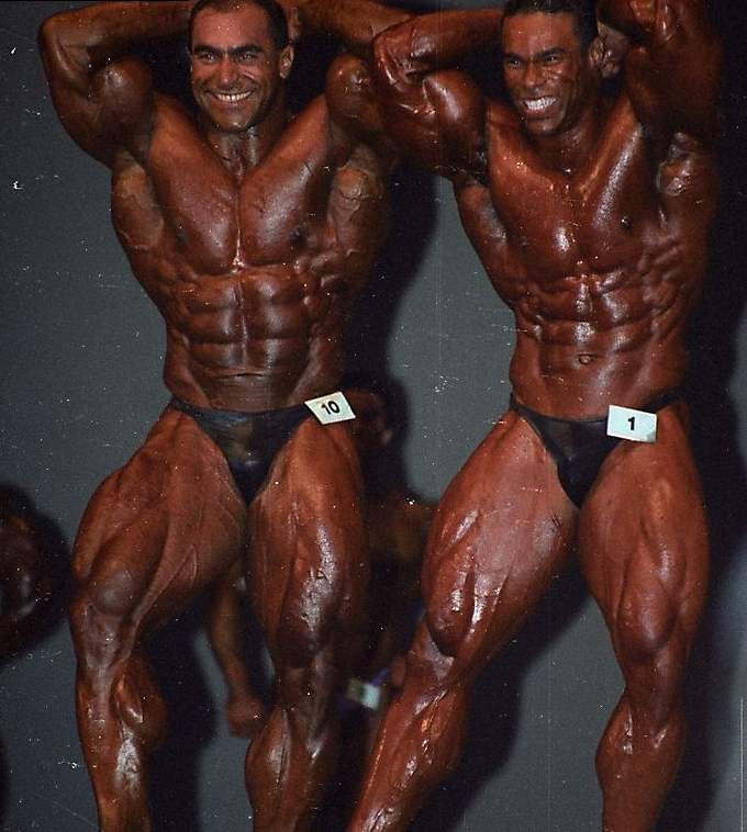 Нассер Эль Сонбати, Nasser El Sonbaty на турнире Мистер Олимпия 1996 вместе с Кевин Леврон