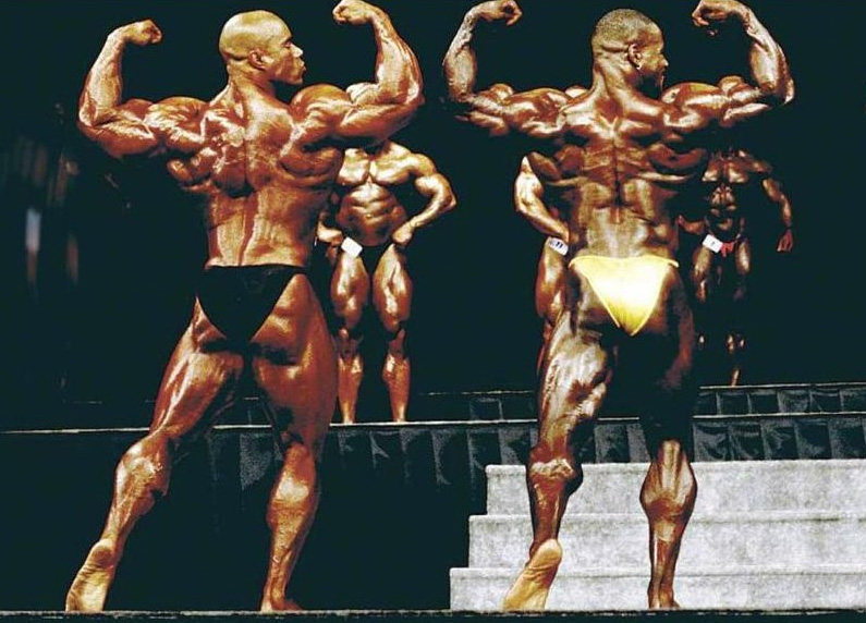 Крис Кормье, Chris Cormier на турнире Мистер Олимпия 1997 вместе с Кевин Леврон