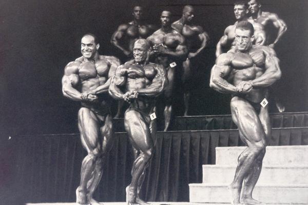 Шон Рэй, Shawn Ray на турнире Мистер Олимпия 1997 вместе с Нассер Эль Сонбати, Дориан Ятс