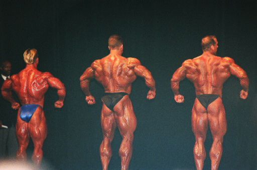 Ли Прист, Lee Priest на турнире Мистер Олимпия 1997 вместе с Дориан Ятс, Майк Франсуа