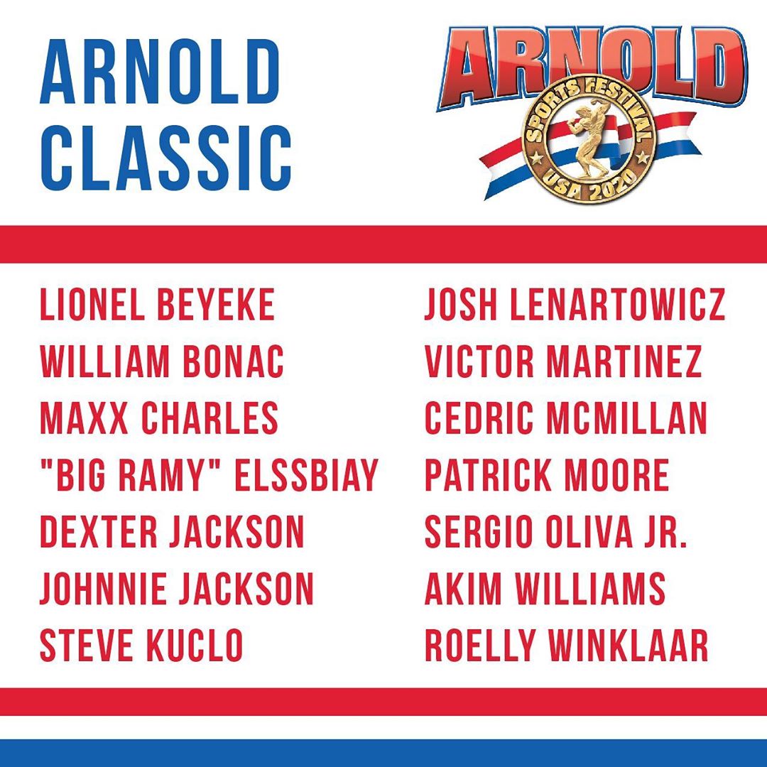 2020 Arnold Classic Ohio Competitor List 