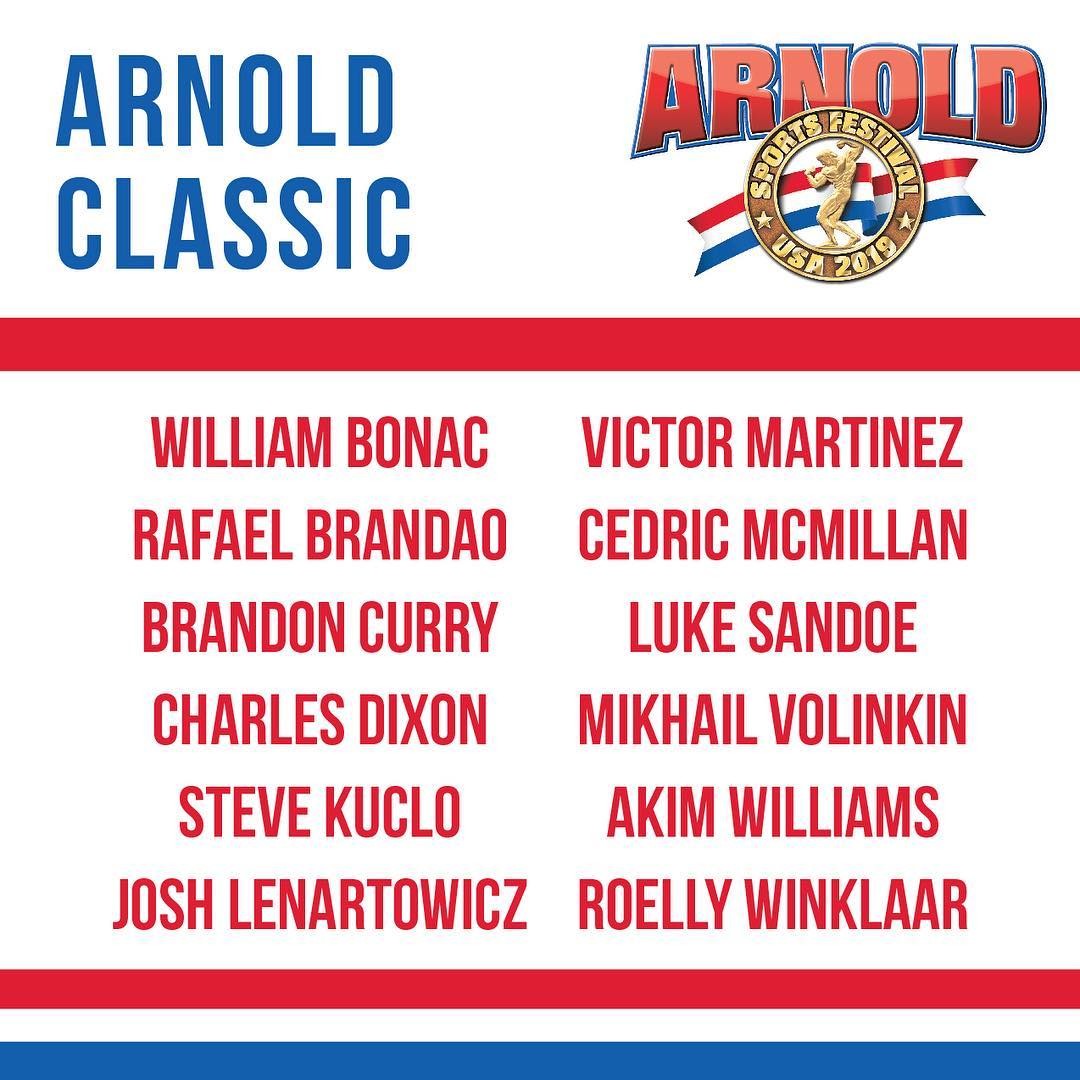 Arnold Classic USA 2019 Invitation List