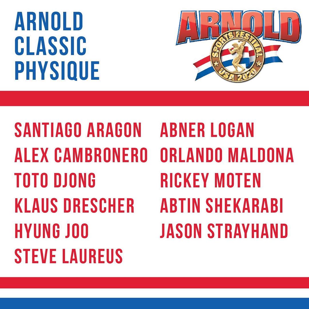 2020 Arnold Classic Ohio Competitor List 