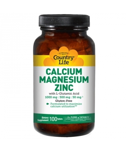 Country Life Calcium, Magnesium, Zinc (100 таблеток)