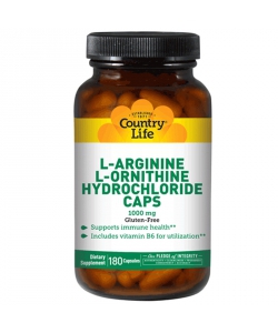 Country Life L-Arginine, L-Ornithine (60 капсул)