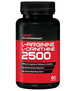 GNC L-Arginine L-Ornithine 2500 (60 таблеток)