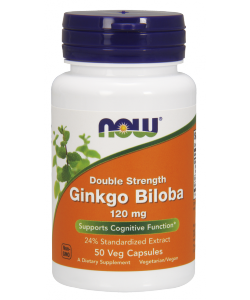 NOW Double Strength Ginkgo Biloba 120 mg (50 капсул, 50 порций)
