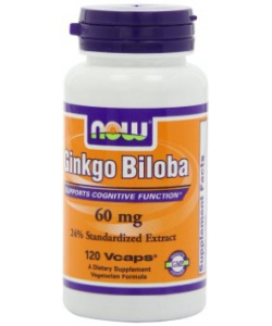 NOW Sports Ginkgo Biloba 60 mg (120 капсул, 120 порций)