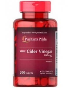 Puritans Pride Apple cider vinegar (200 таблеток, 100 порций)