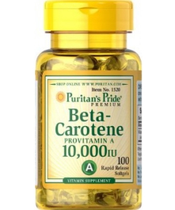 Puritan's Pride Beta-Carotene (100 капсул, 100 порций)