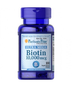 Puritan's Pride Biotin 10,000 mcg (100 капсул, 100 порций)