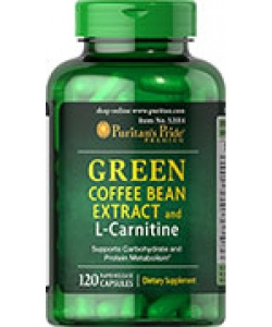Puritan's Pride Green Coffee Bean Extract and L-Carnitine (120 капсул)