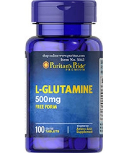 Puritan's Pride L-Glutamine 500 mg (100 таблеток, 25 порций)