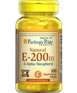 Puritan's Pride Natural E-200 IU (100 капсул, 100 порций)
