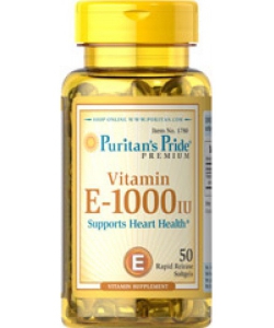 Puritan's Pride Vitamin E-1000 IU (50 капсул, 50 порций)