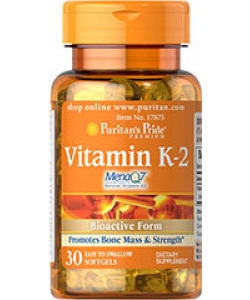 Puritan's Pride Vitamin K-2 MenaQ7 (30 капсул, 30 порций)