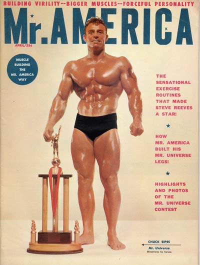 Чак Сайпс, Chuck Sipes, Обложка журнала Mr America №11, апрель 1961 года