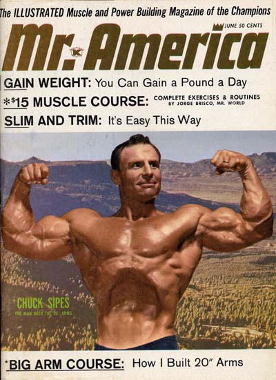 Чак Сайпс, Chuck Sipes, Обложка журнала Mr America №1, июнь 1967 год