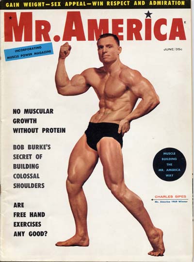 Чак Сайпс, Chuck Sipes, Обложка журнала Mr America №2, июнь 1959 года