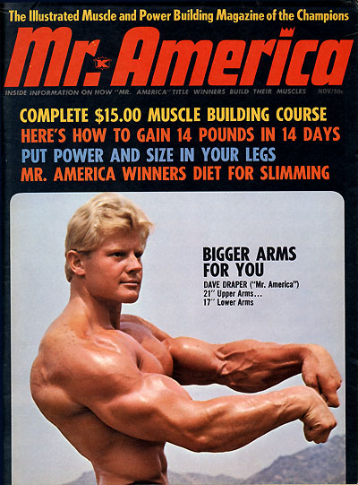Дейв Дрейпер, Dave Draper, Обложка журнала Mr America №8, ноябрь 1966 года