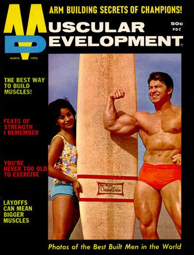 Ларри Скотт, Larry Scott, Обложка журнала Muscular Development №3, март 1970 года