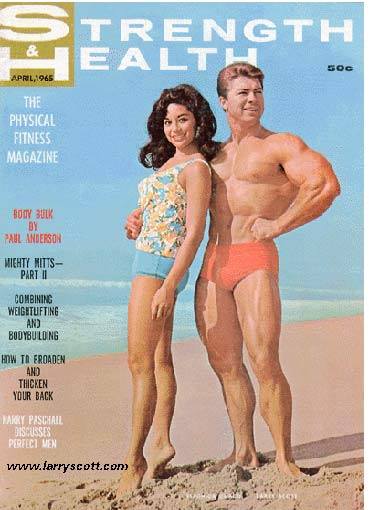 Ларри Скотт, Larry Scott, Обложка журнала Strength and Health №4, апрель 1965 года