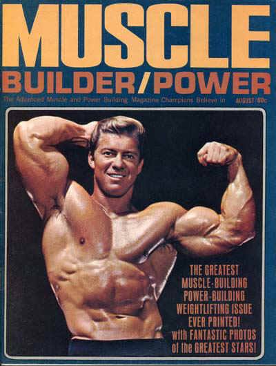 Ларри Скотт, Larry Scott, Обложка журнала Muscle Builder №12, август 1968 года