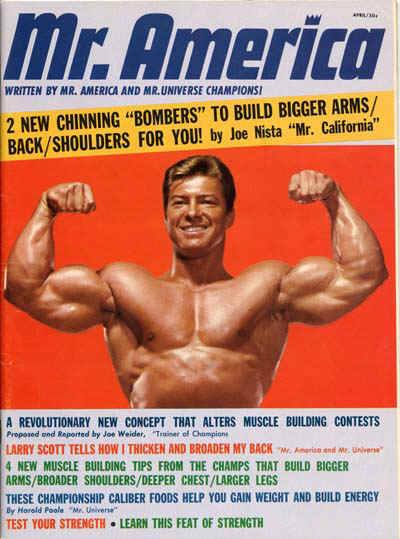 Ларри Скотт, Larry Scott, Обложка журнала Mr America №5, апрель 1965 года