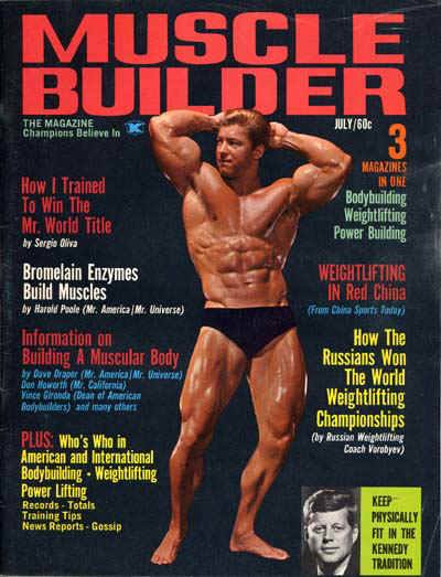 Ларри Скотт, Larry Scott, Обложка журнала Muscle Builder №5, июль 1967 года