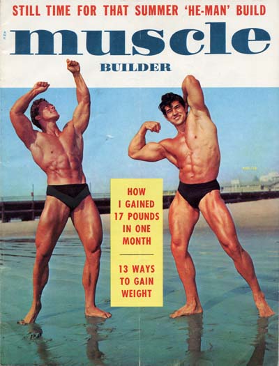 Рег Льюис, Reg Lewis, Обложка журнала Muscle Builder №6, август 1957 года