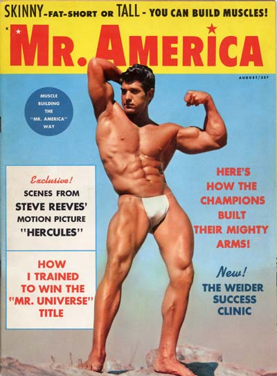 Рег Льюис, Reg Lewis, Обложка журнала Mr America №2, август 1959 года