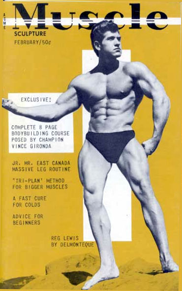 Рег Льюис, Reg Lewis, Обложка журнала Muscle Sculpture №2, февраль 1960 года
