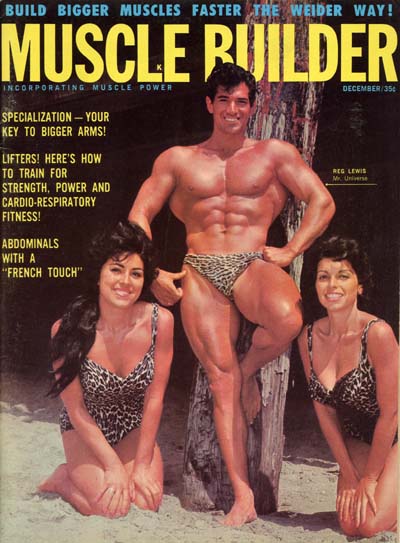 Рег Льюис, Reg Lewis, Обложка журнала Muscle Builder №11, декабрь 1961 года