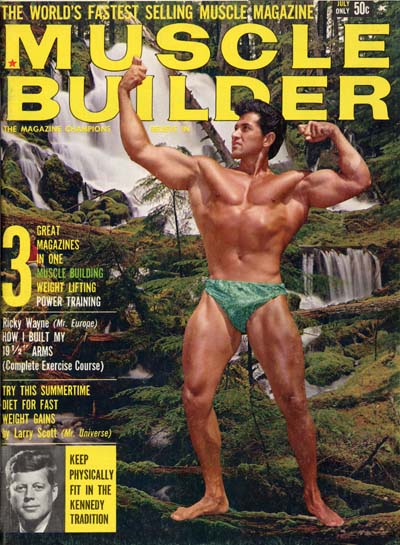 Рег Льюис, Reg Lewis, Обложка журнала Muscle Builder №5, июль 1966 года