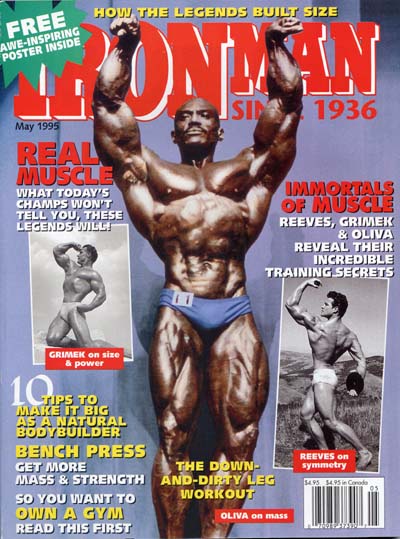 Сержио Олива, Sergio Oliva, Обложка журнала IronMan №5, май 1995 года