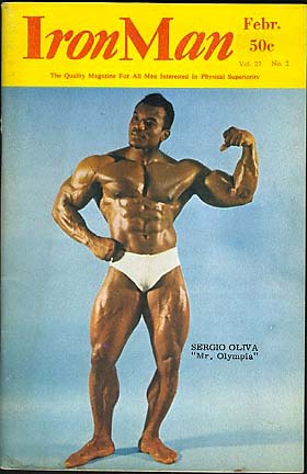 Сержио Олива, Sergio Oliva, Обложка журнала IronMan №2, февраль 1968 года